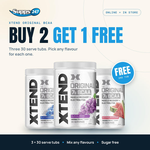 Xtend Original BCAA Buy 2 Get 1 Free: three 30 serve tubs, pick any flavour for each