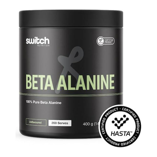 Switch Nutrition Beta Alanine – 400g | 200 Serves, front of tub