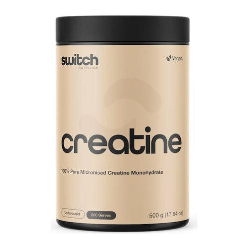Creatine Monohydrate by Switch Nutrition, front of tub
