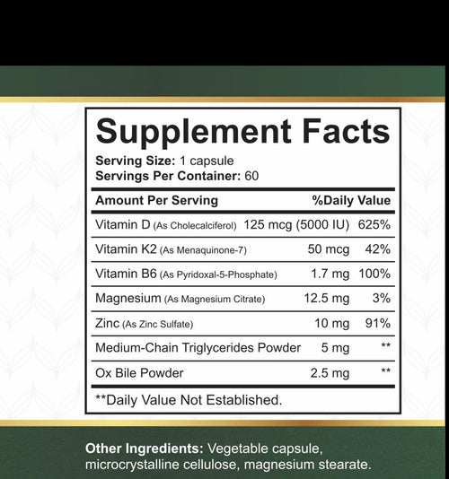 Vitamin D3 + K2 by Nature best.
