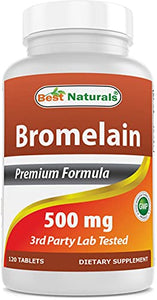 Best Naturals Bromelain 500 mg, 120 Tablets Enzymes supps247 