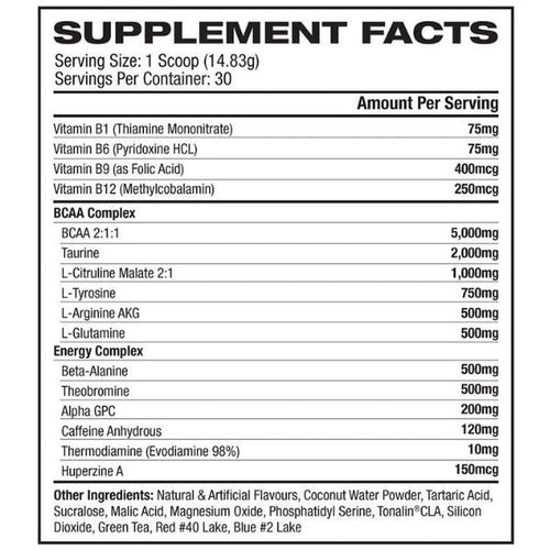 Staunch Nation BCAA + Energy General Not specified