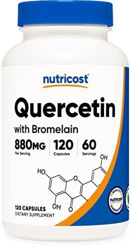 Nutricost Quercetin 800mg, 120 Capsules with Bromelain - 60 Servings Flavonoids supps247