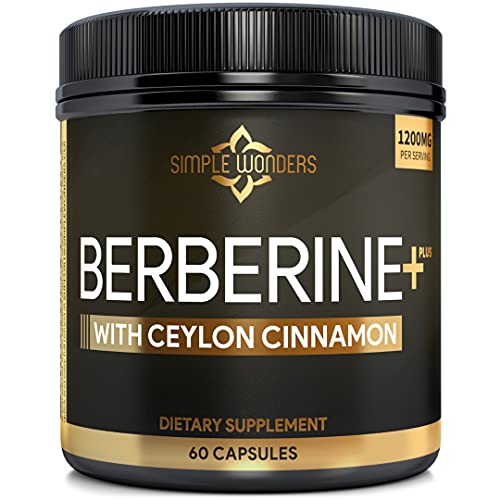 Berberine 1200mg HCL Plus Ceylon Cinnamon anti stress, adrenal rebuild, supps247