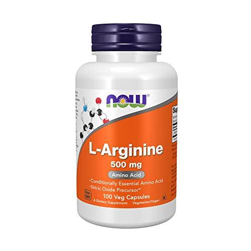 NOW L-Arginine 500 mg, 100 Capsules