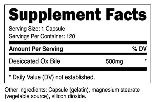 Nutricost Ox Bile Capsules 500mg Per Serving liver support SUPPS247