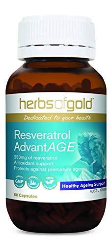 Herbs of Gold 250mg Resveratrol Advantage anti stress, adrenal rebuild, supps247 