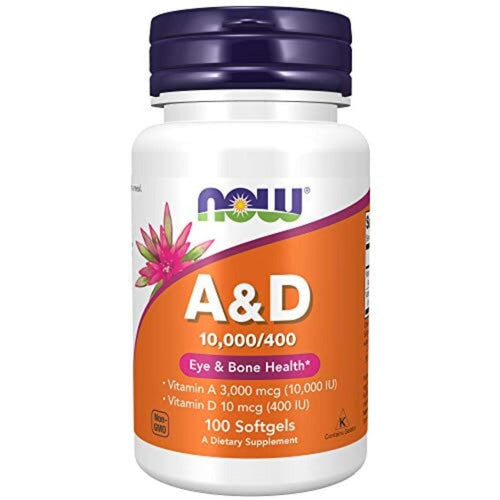NOW Supplements, Vitamin A & D 10,000/400 IU 100 Softgels Vitamin D Amazon