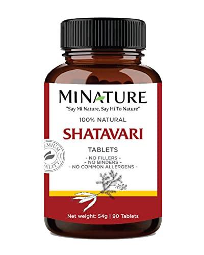 Shatavari Tablets by mi Nature -90 Tablets, 1000mg Bathing SUPPS247