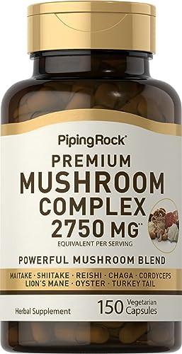 Piping Rock Mushroom Complex Capsules | 2750 mg | 150 Pills Mushrooms Amazon