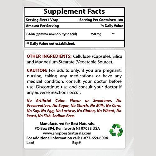 GABA Supplement 750mg Multivitamins & Minerals supps247
