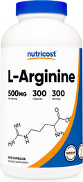 Nutricost L-Arginine 500mg, Amino Acid Tablets (300 capsules)