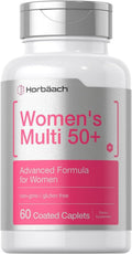 Women's Multivitamin 50 Plus | 60 Coated Caplets | Advanced Vitamin Formula | Non-GMO & Gluten Free Supplement | by Horbaach