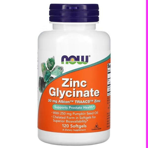 NOW Foods, Zinc Glycinate, 120 Softgels General NOW