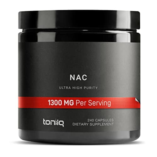 1300mg NAC Supplement N-Acetyl Cysteine 98% by Toniiq Acetyl-L-Carnitine Supps247