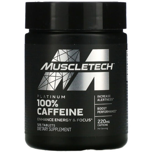 Muscletech, Platinum 100% Caffeine, 220 mg, 125 Tablets General MUSCLETECH