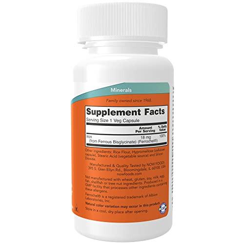 NOW Iron 18 mg,120 Veg Capsules Back to results supps247