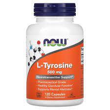 NOW Foods, L-Tyrosine, 500 mg, 120 Capsules General Not specified