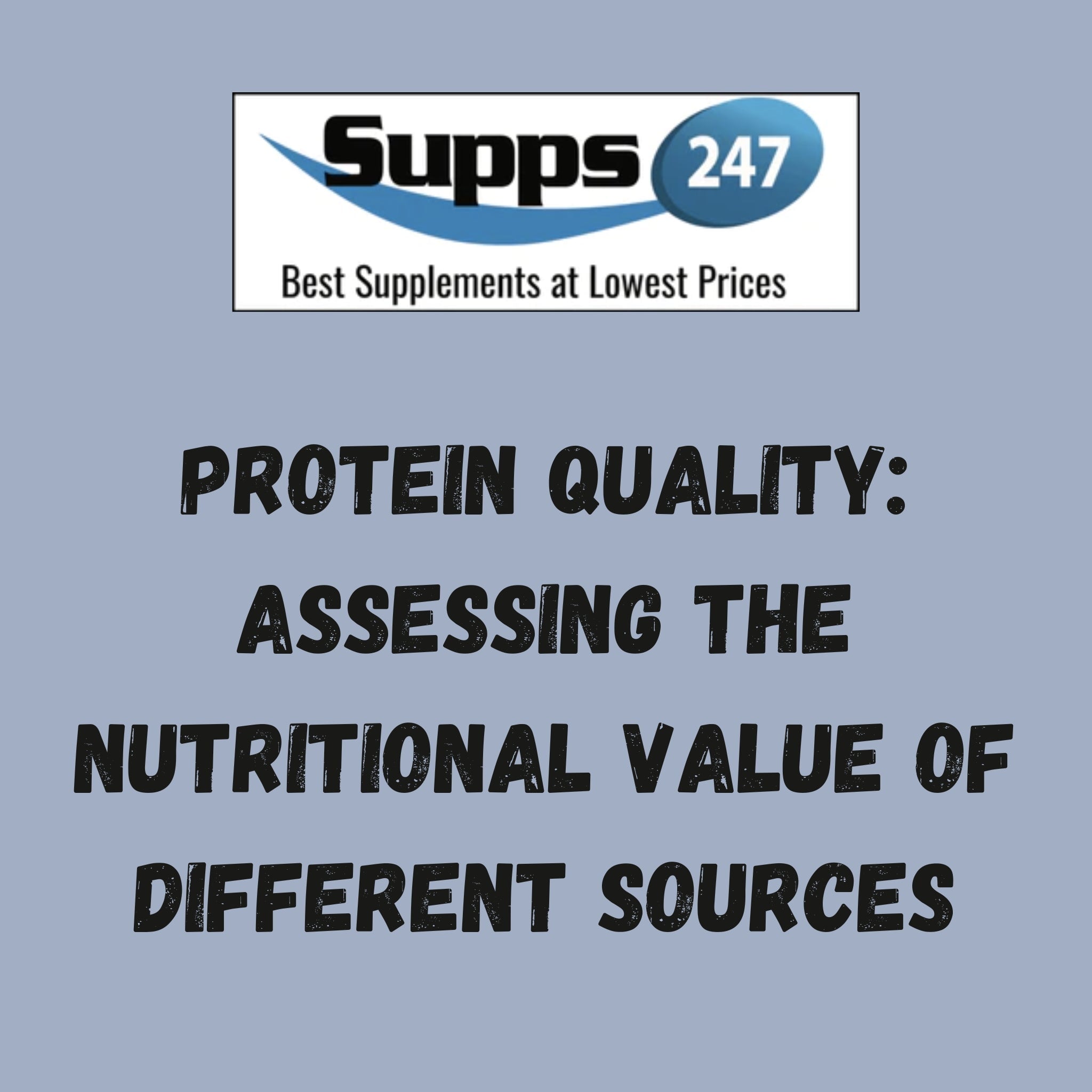 Protein Quality: Assessing the Nutritional Value of Different Sources.