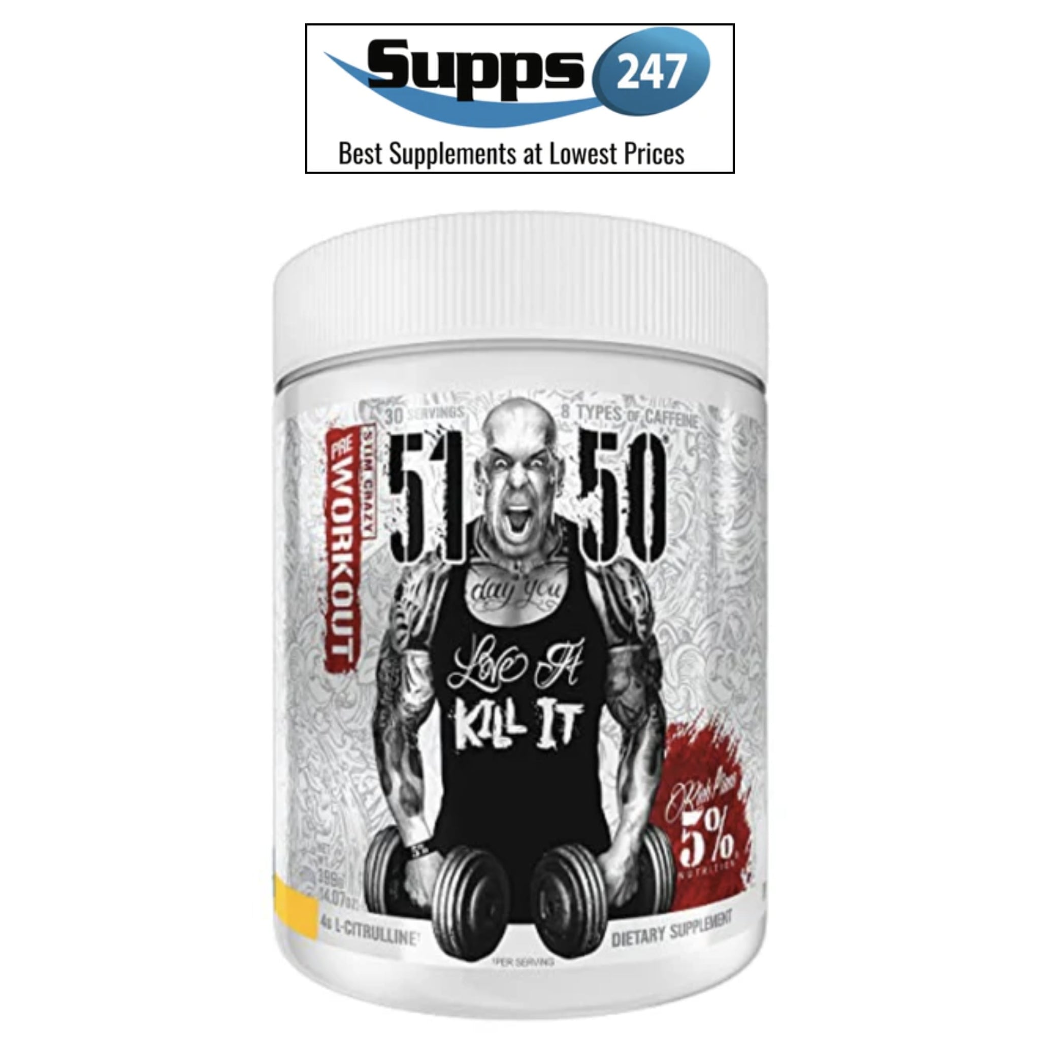 Unleash Extreme Energy with 5150 High Stim Pre-Workout by 5% Nutrition, Now at Supps247