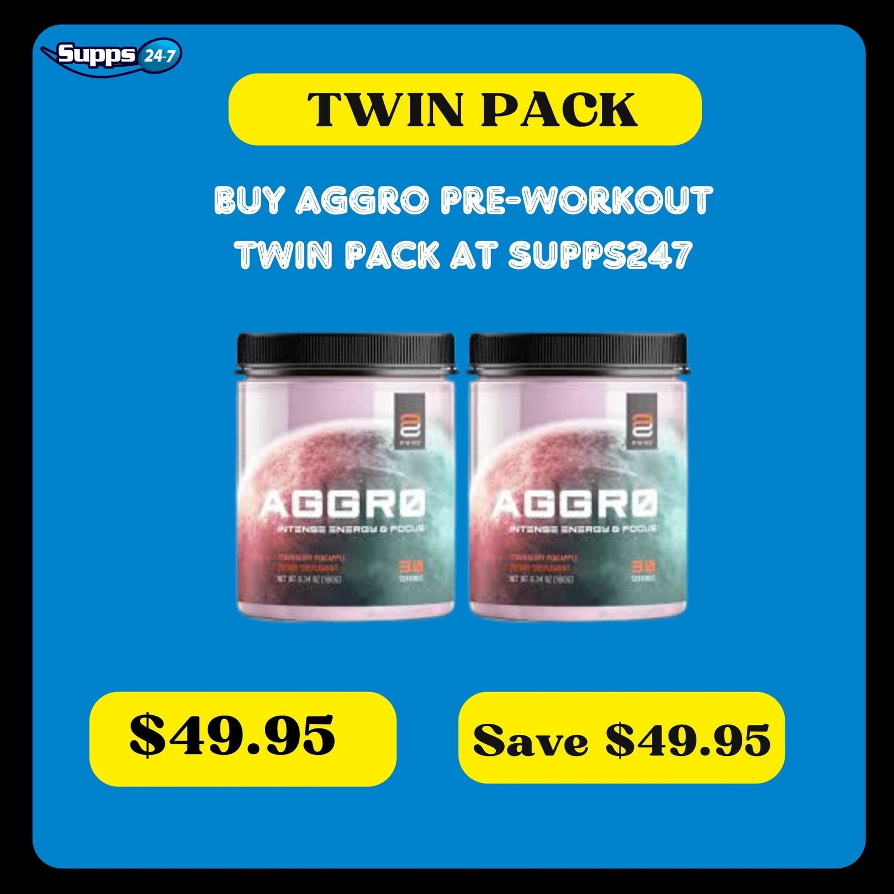 Elevate Your Mental and Physical Game with Aggro Intense Energy & Focus Nootropic Twin Pack at Supps247.