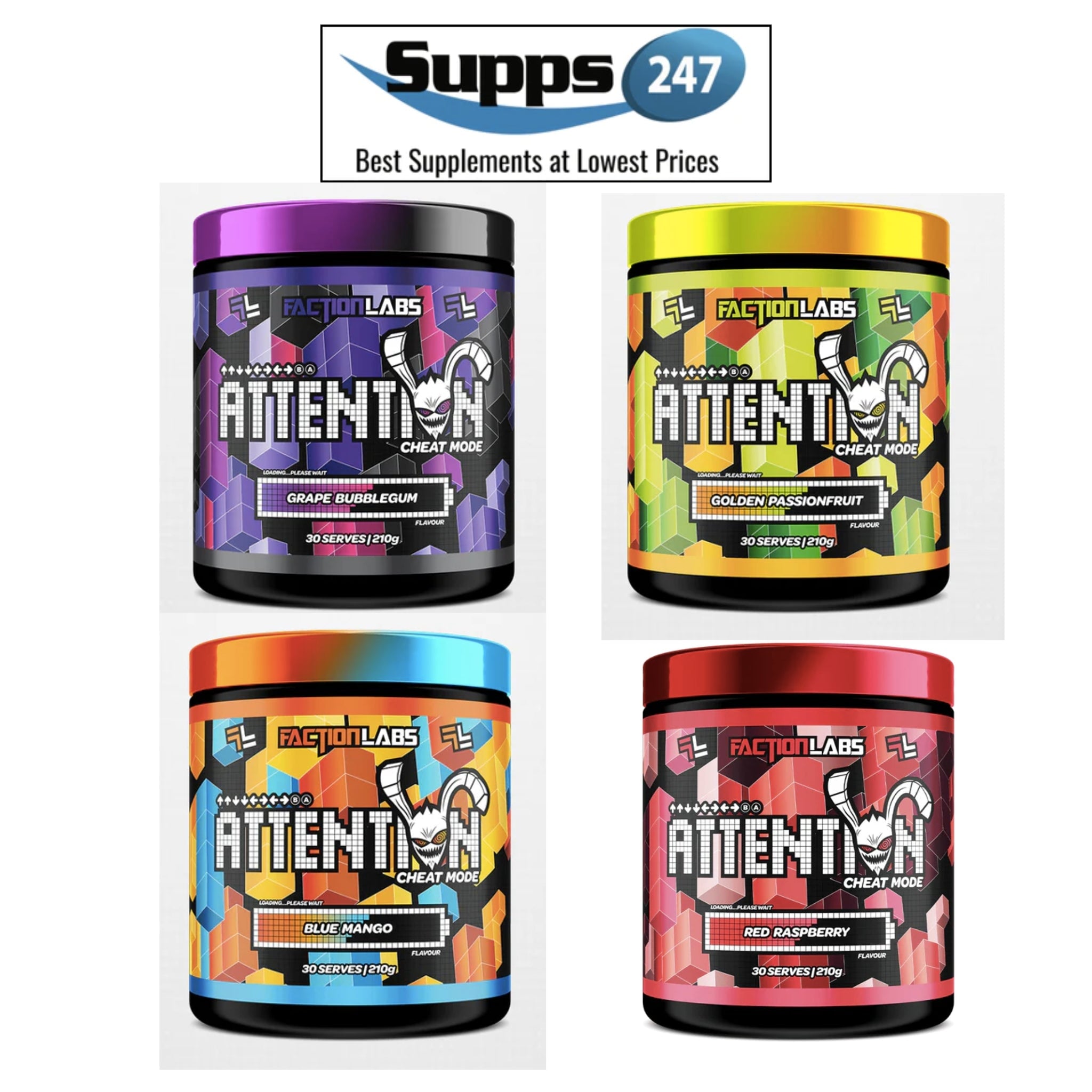 Enhance Your Mental Clarity with Attention Cheat Mode by Faction Labs, Available at Supps247