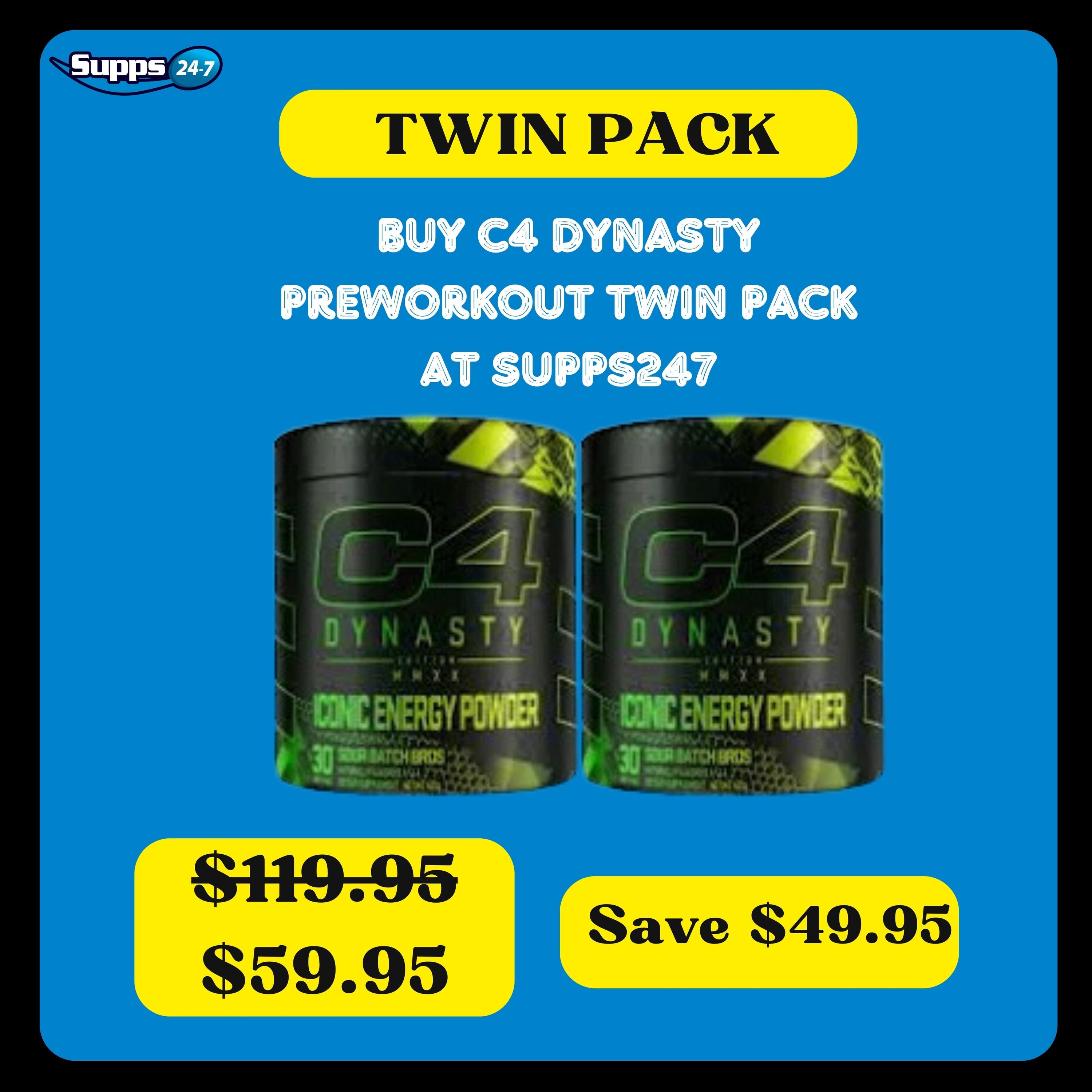 Supercharge Your Workouts with C4 Dynasty Twin Pack—Now at a Discounted Price at Supps247