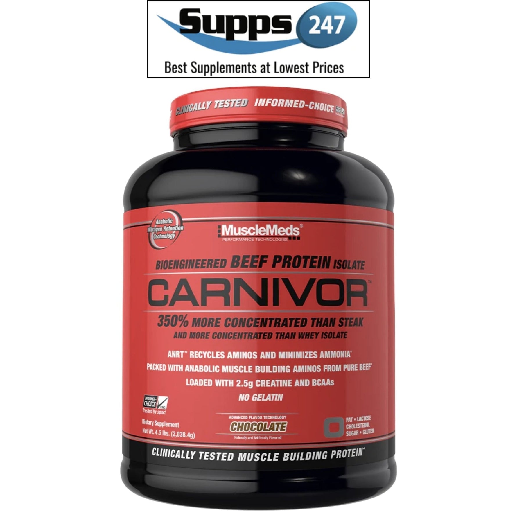 Maximize Your Muscle Gains with Carnivor Protein by MuscleMeds: Available at Supps247.