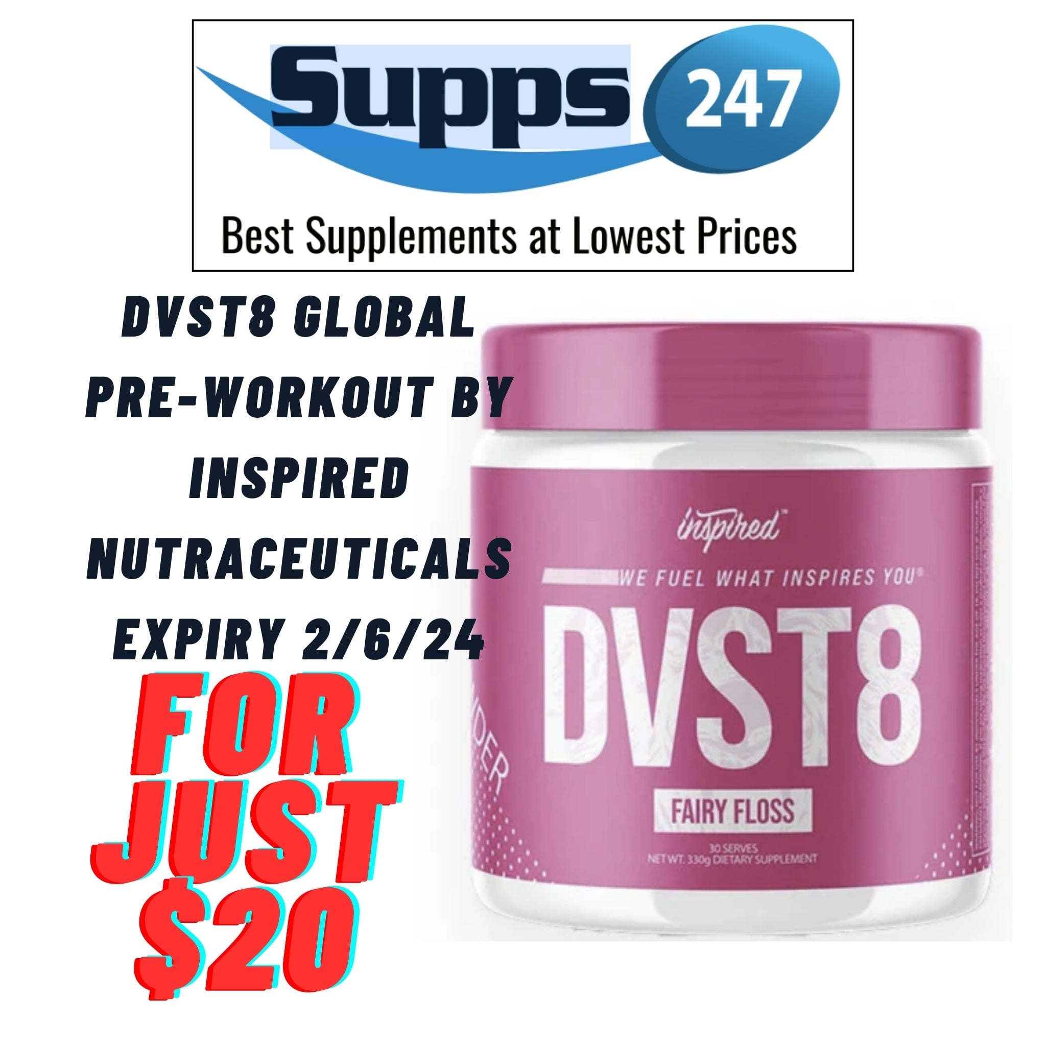 Elevate Your Workout Game with DVST8 Global Pre-Workout: Special Offer $20 at Supps247!.