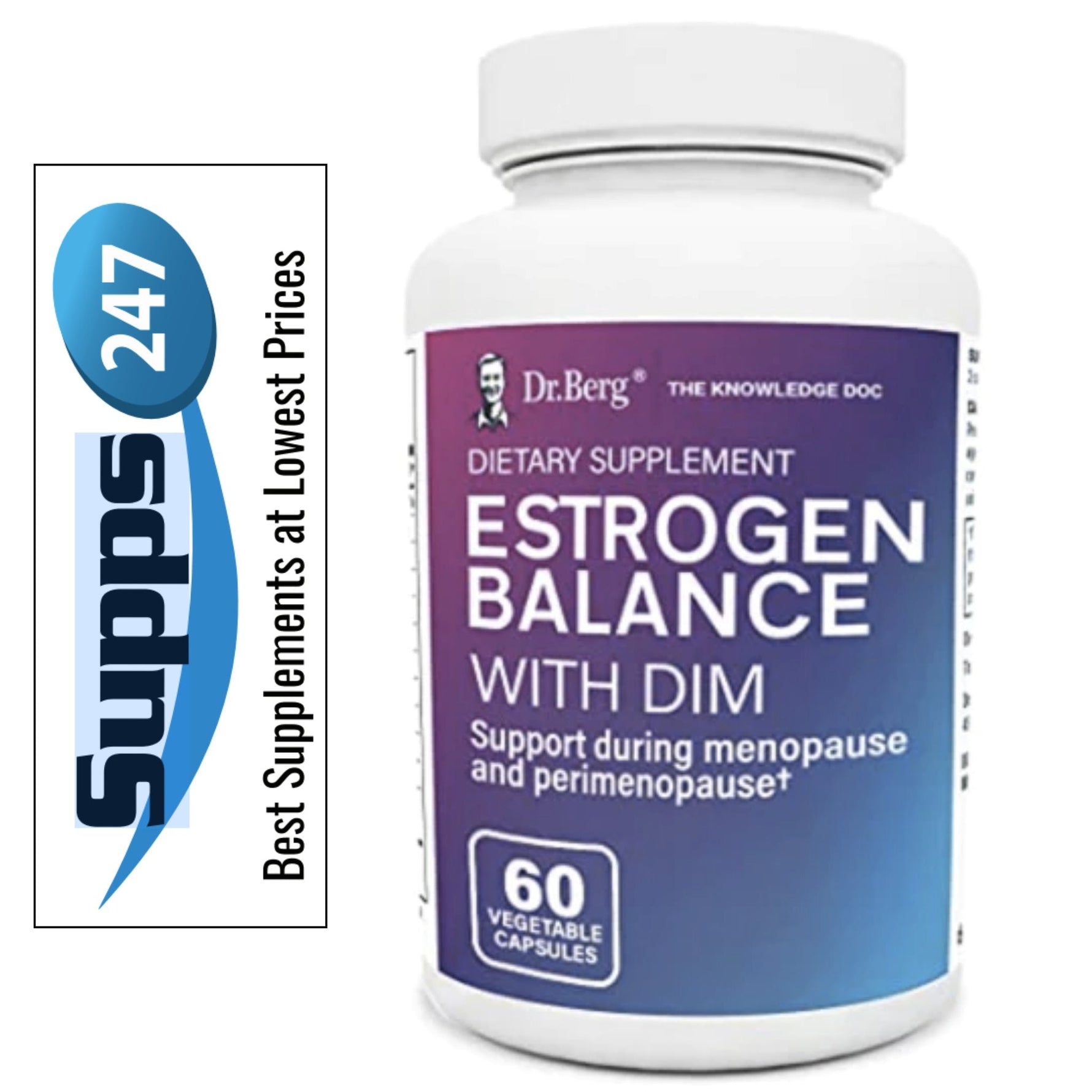 Dr. Berg’s Estrogen Balance with DIM: A Natural Estrogen Balancing, Available at Supps247.