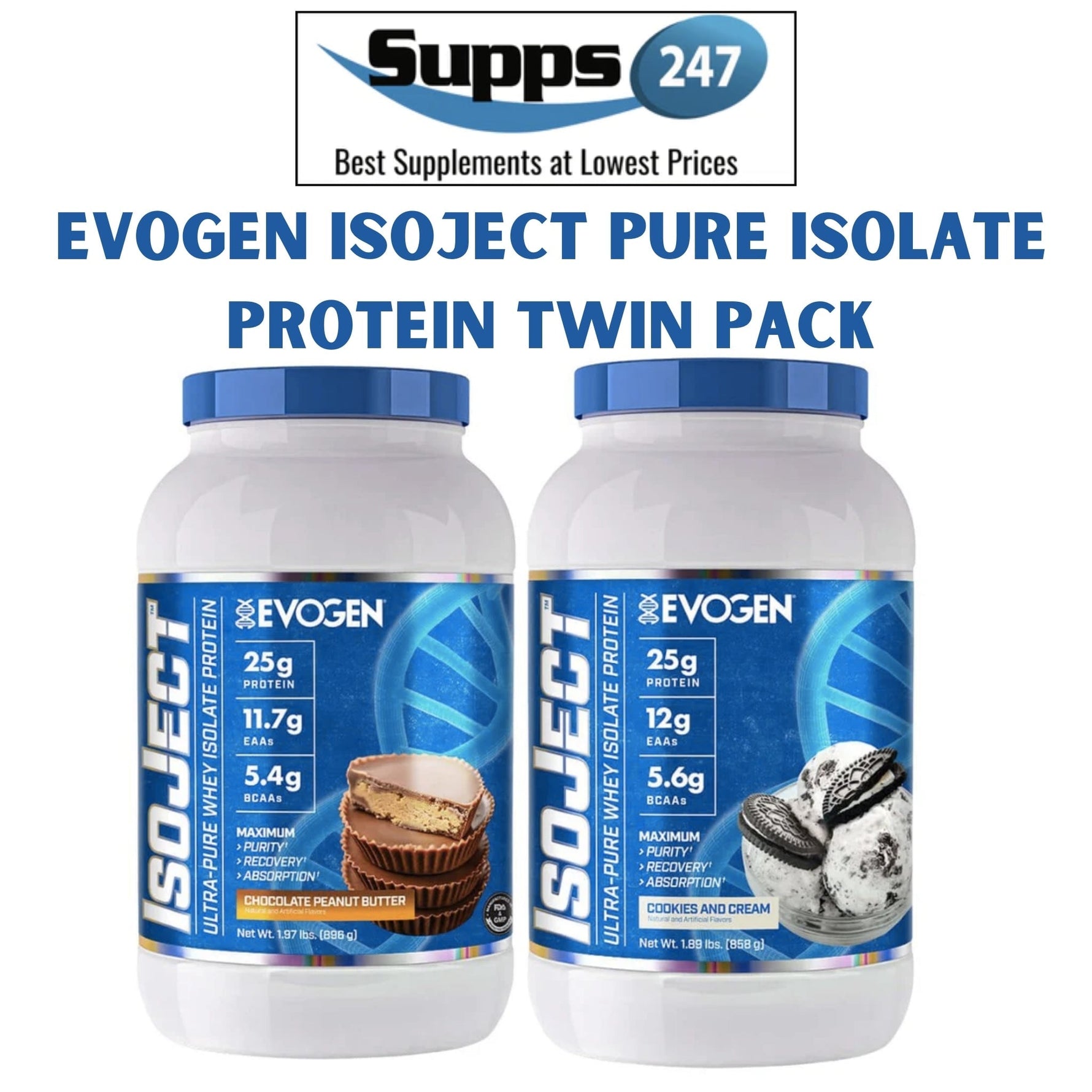 Get Lean and Strong with Evogen IsoJect Protein Isolate: Exclusive Twin Pack Deal at Supps247.