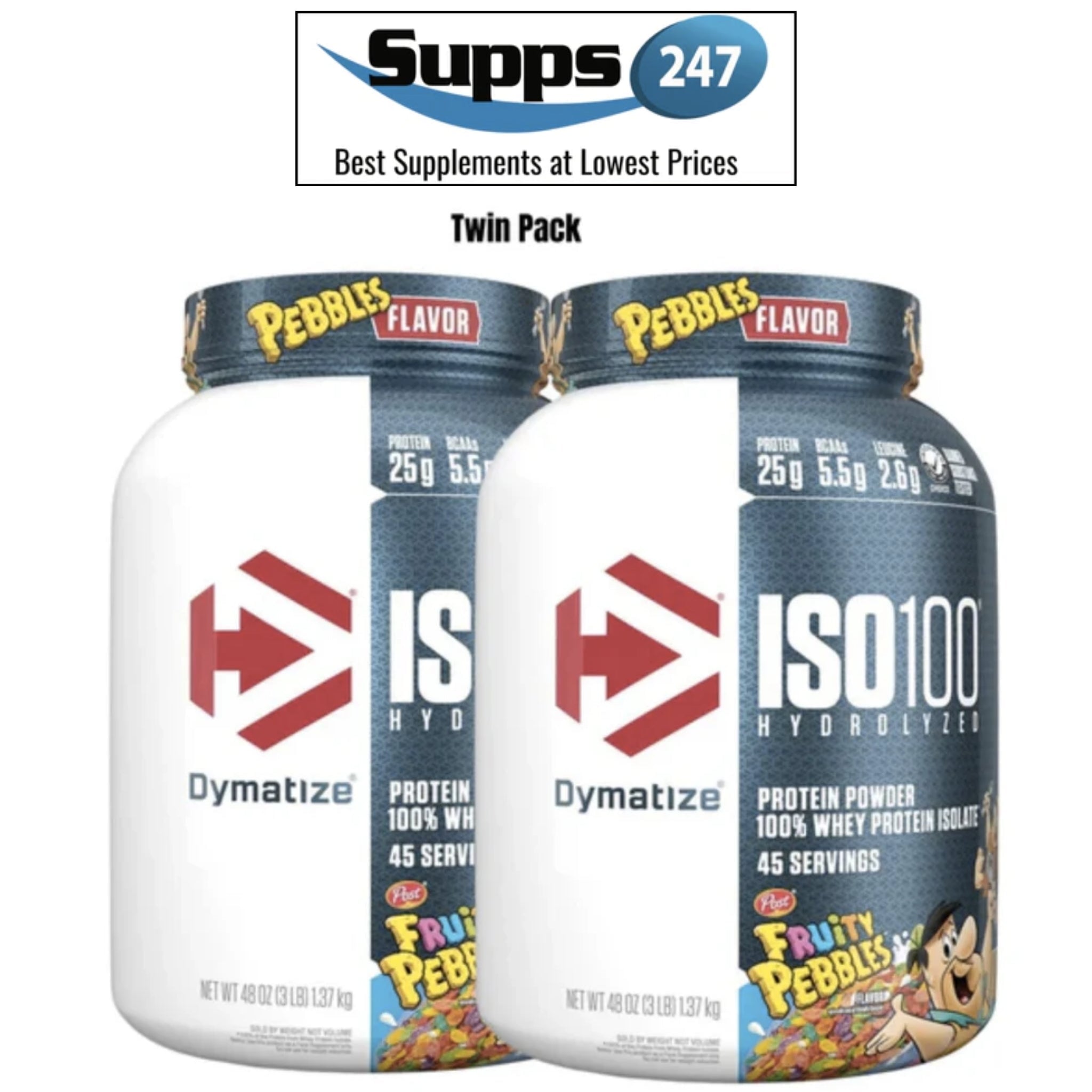 ISO 100 by Dymatize: Fruity Pebbles Twin Pack Deal.