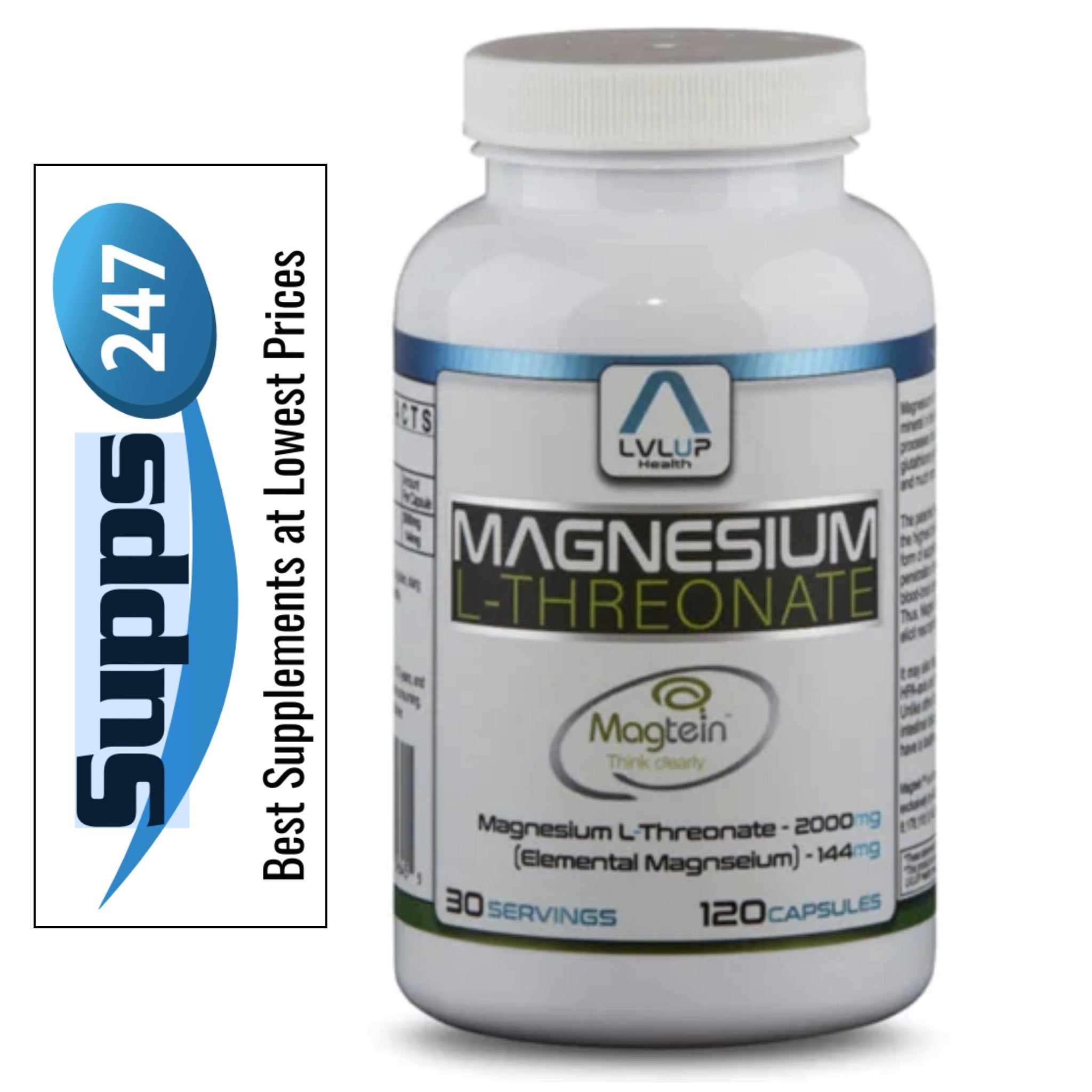 Maximize Your Cognitive and Bone Health with Magnesium L-Threonate by LVLUP: Available at Supps247.