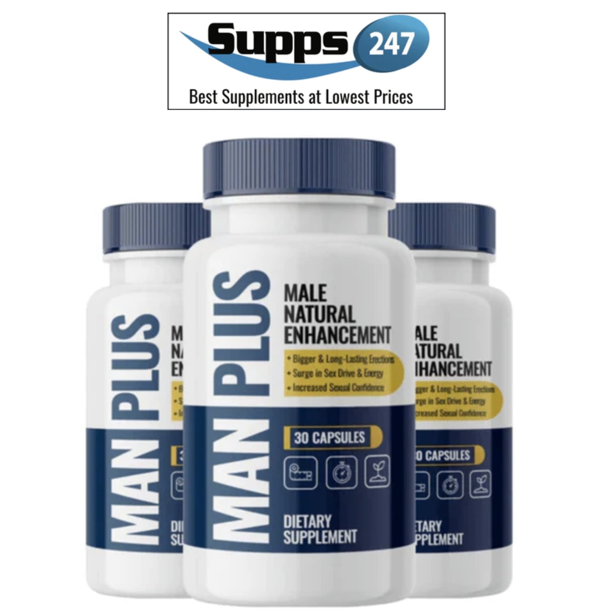 Elevate Your Vitality with Man Plus Male Natural Enhancement 3 Pack, Available at Supps247