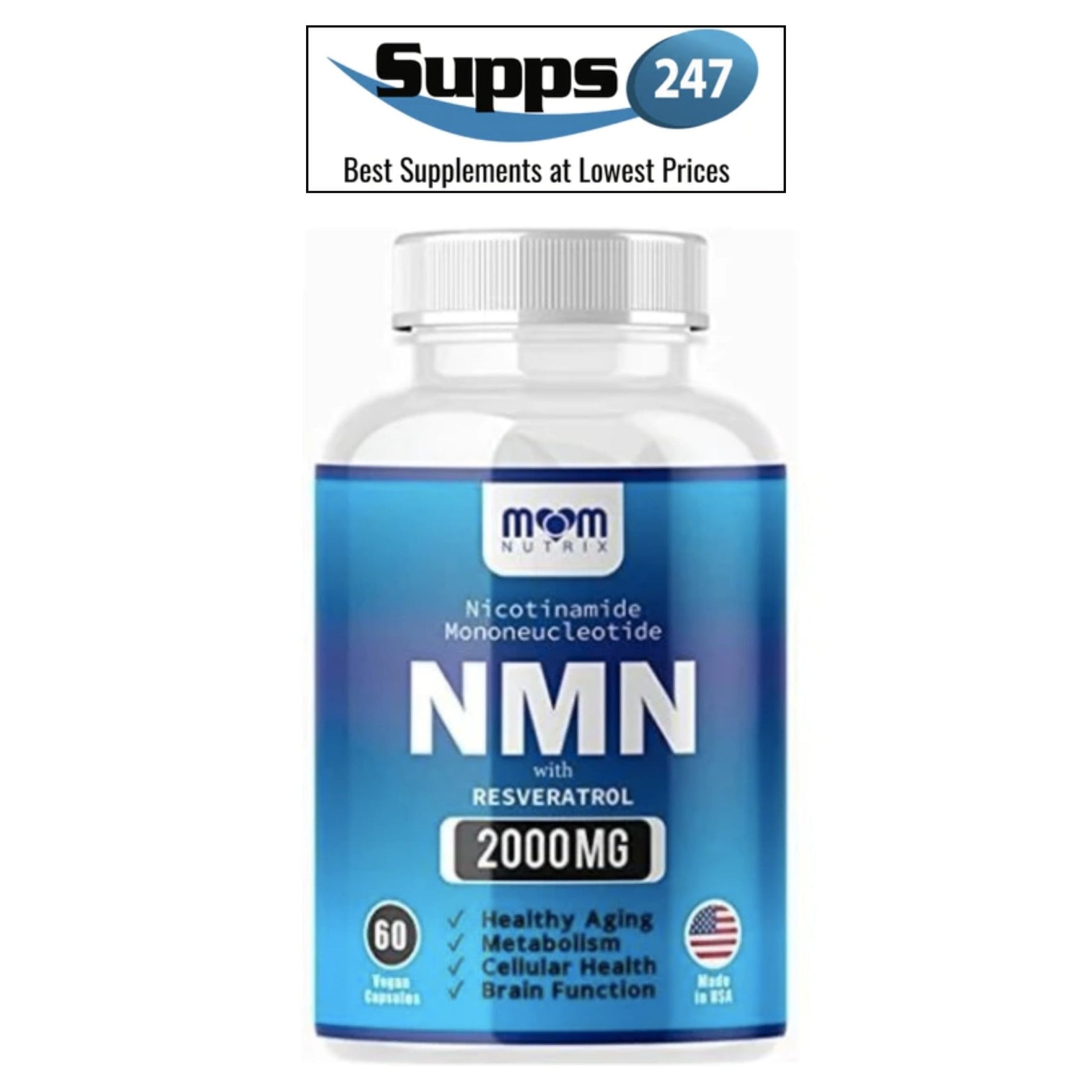 Harness the Power of Anti-Aging with NMN and Resveratrol from Mom Nutrix at Supps247.