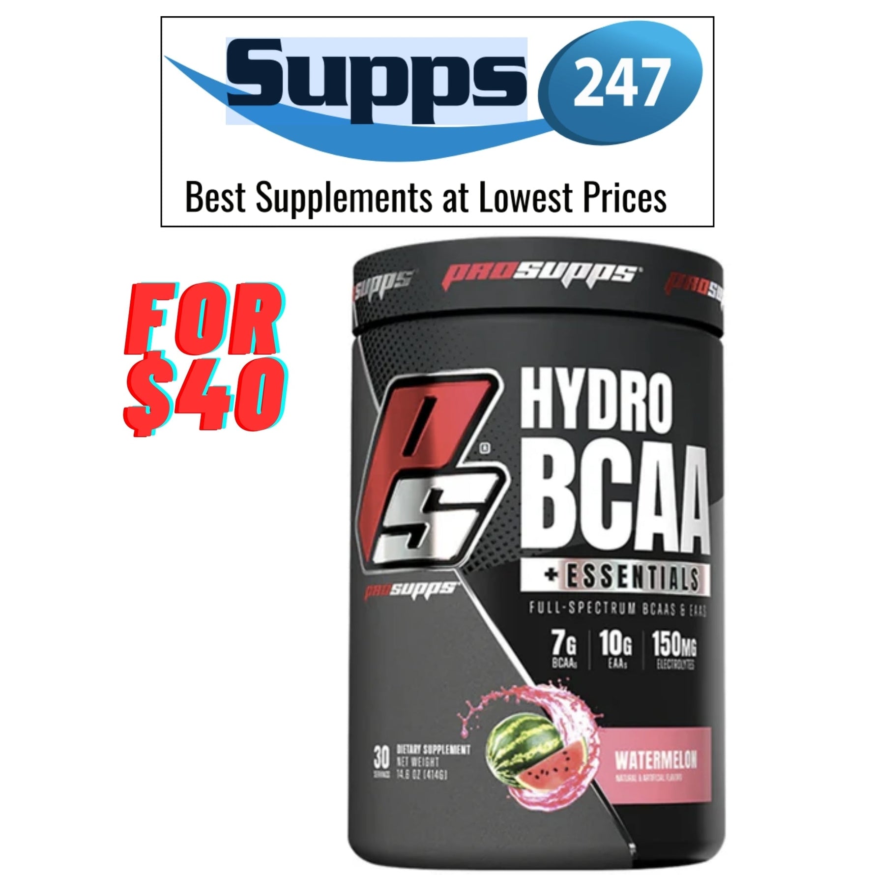 Elevate Your Recovery and Performance with PS Hydro BCAA + Essentials - Now Just $40 at Supps247!.