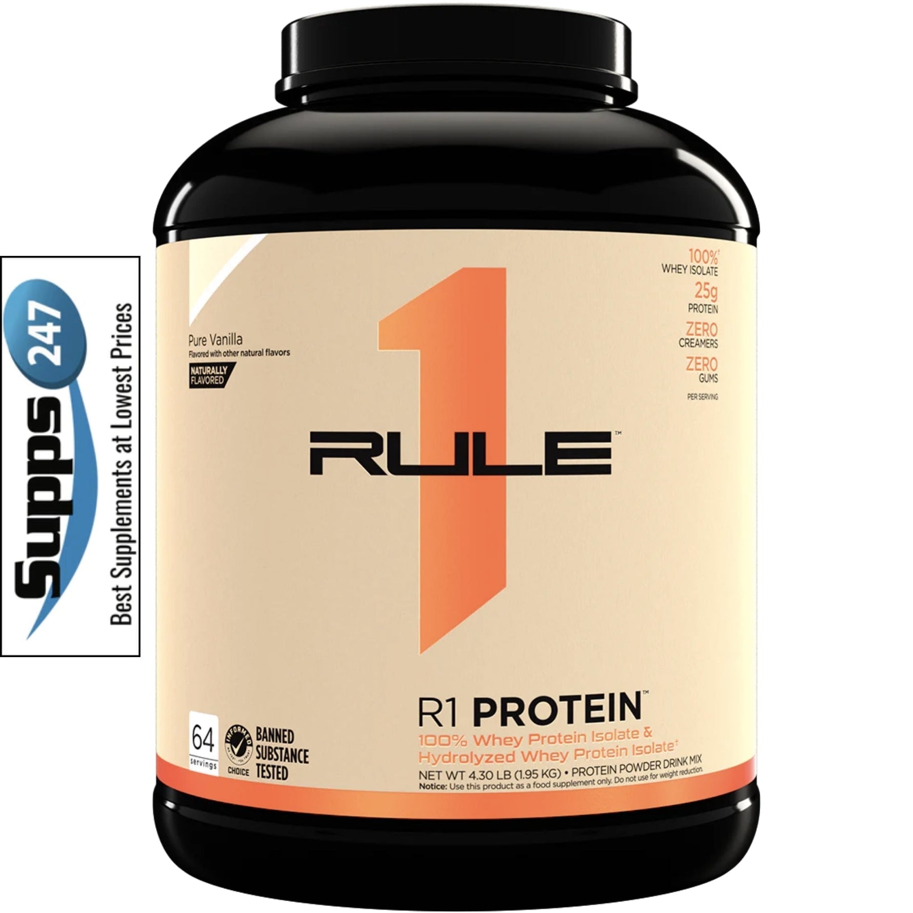 Maximize Your Muscle Gains with RULE 1 Whey Protein Isolate 5LBS at Supps247.
