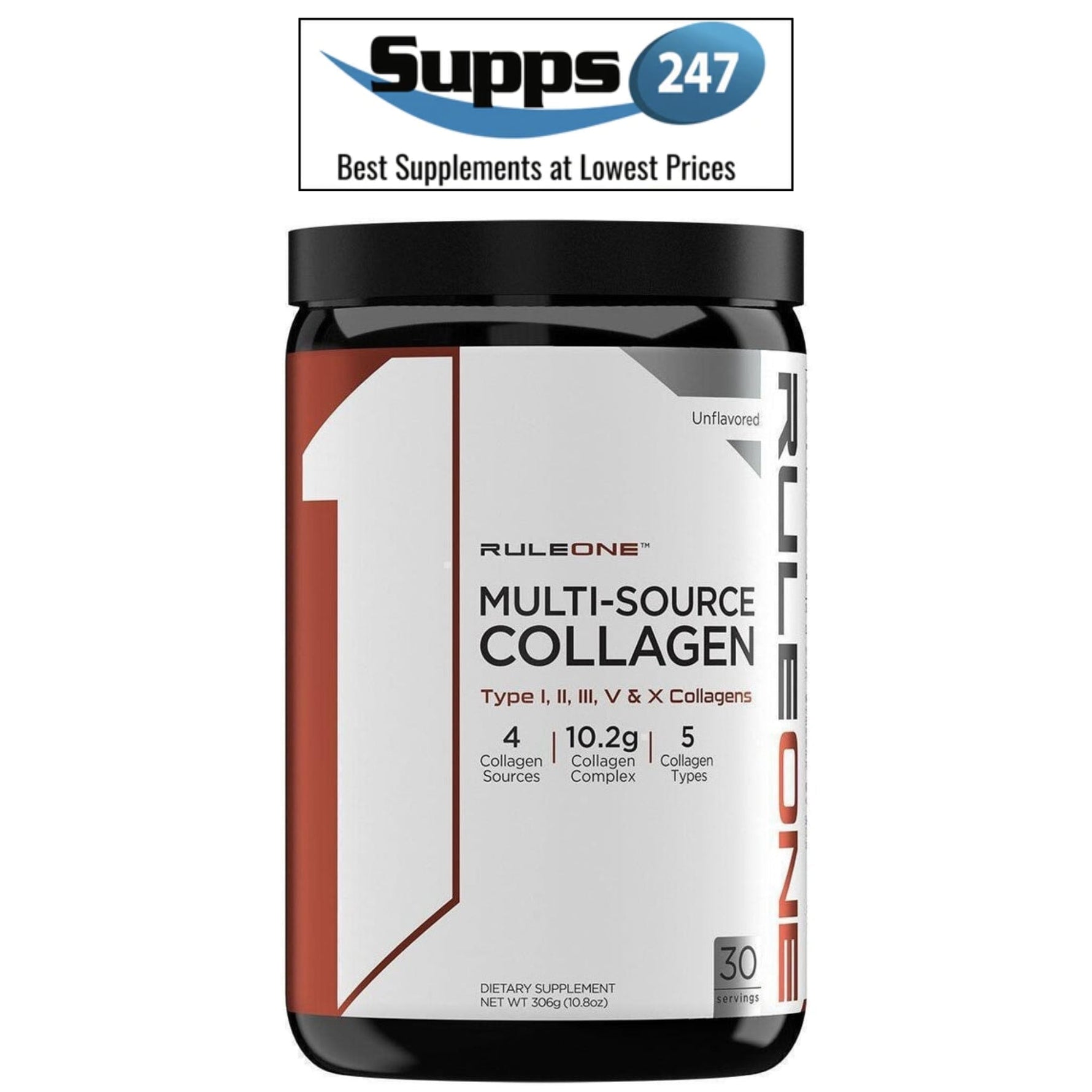 Harness the Power of Collagen with R1 Multi Source Collagen by Rule 1, Available at Supps247.
