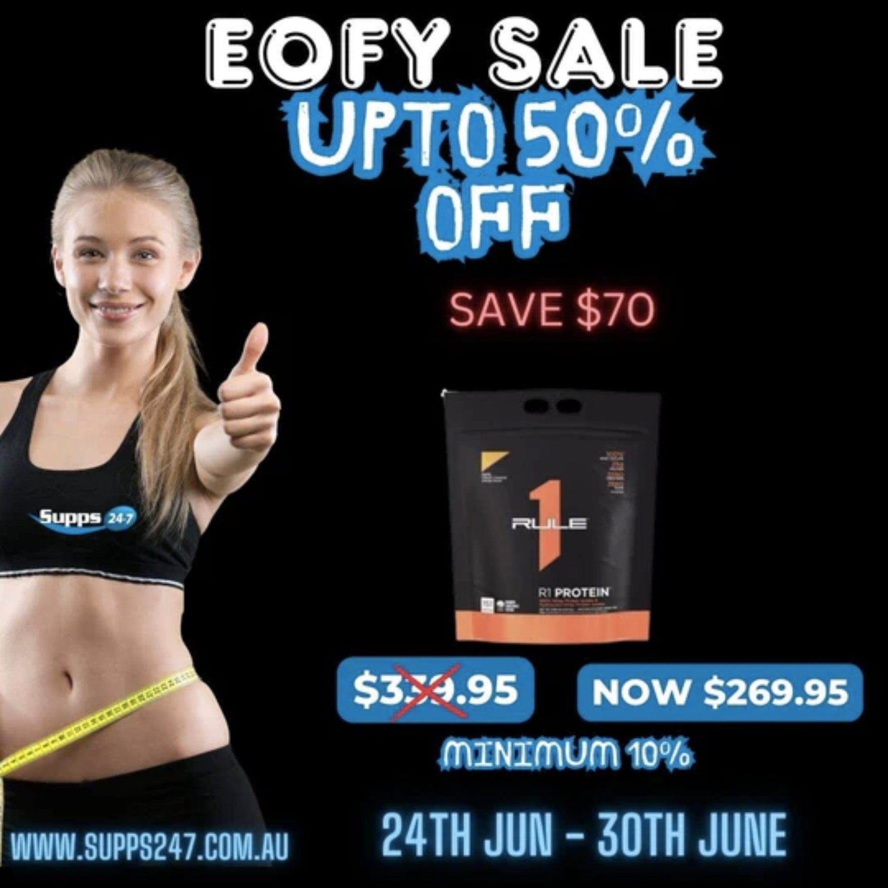 Massive EOFY Savings: Snag $70 Off on R1 Protein at Supps247!