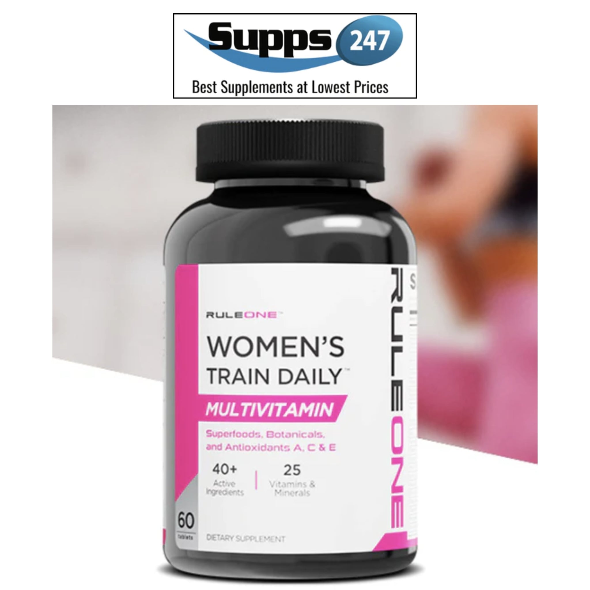 Elevate Your Wellness with R1 Women's Train Daily Multivitamin from Supps247.