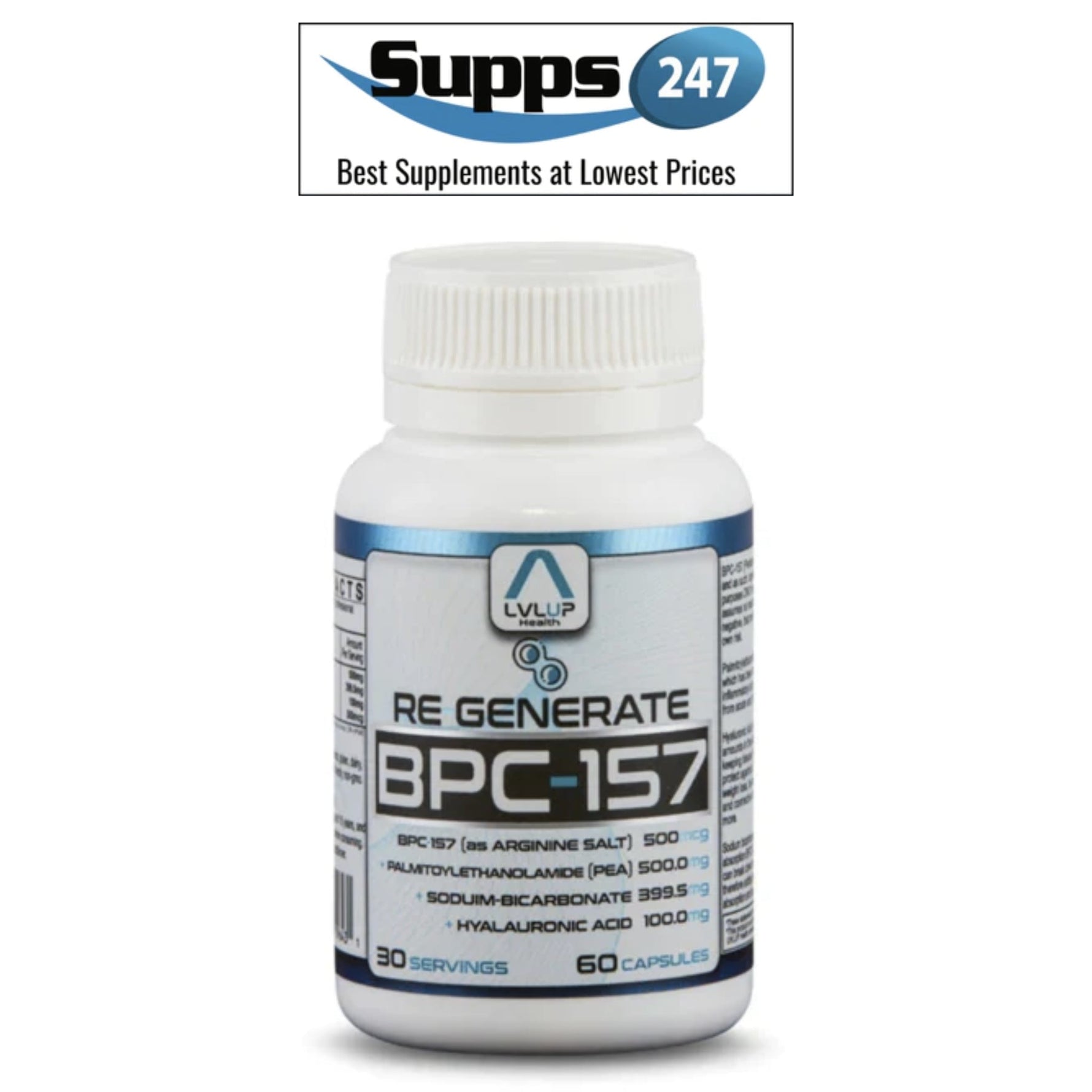 Heal Like Wolverine with Re-Generate BPC-157 by LVLUP, Available at Supps247.