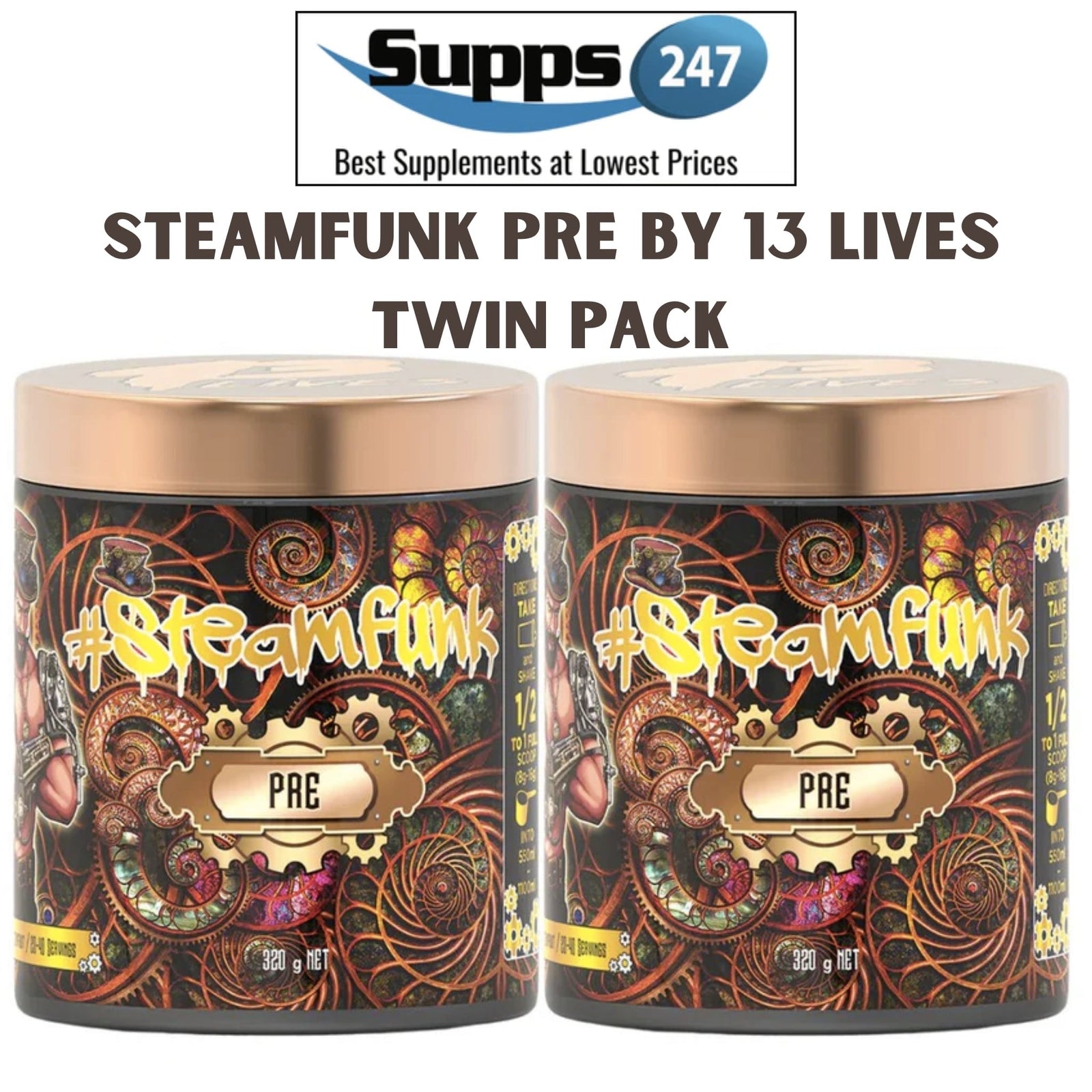 Unleash Your Workout Potential with Steamfunk Pre by 13 Lives – Exclusive Savings at Supps247!