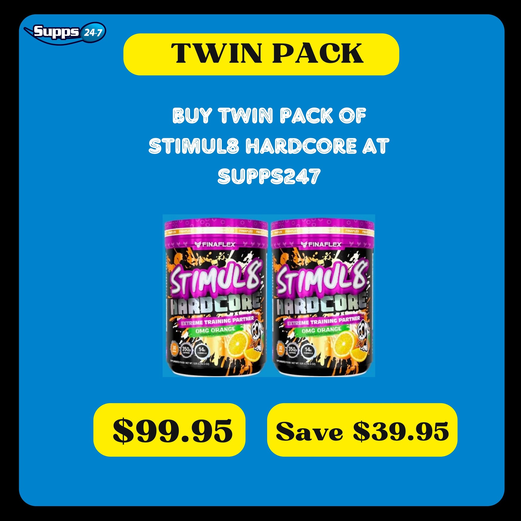 Power Up Your Workouts with Stimul8 by Finaflex Twin-Pack, Now at a Discounted Price at Supps247