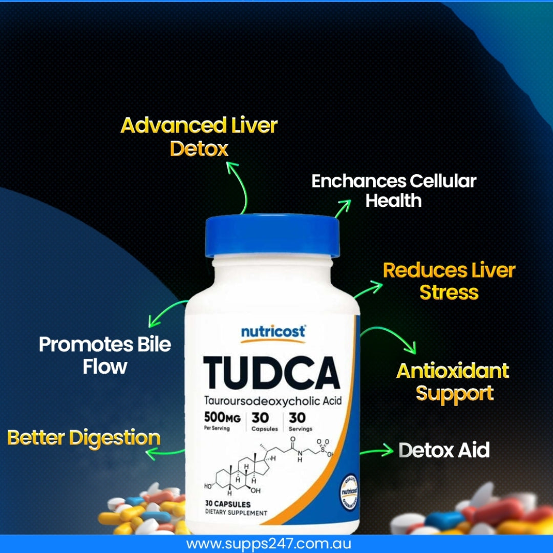 🧬 TUDCA 500mg by Nutricost: Your Liver’s Best Friend – Available Now at Supps247! 🛒.