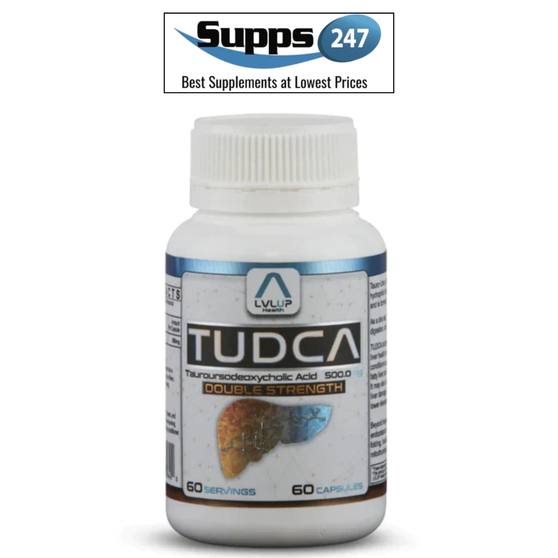 Experience Advanced Liver Support with Tudca Double Strength 500 mg by LVLUP, Available at Supps247