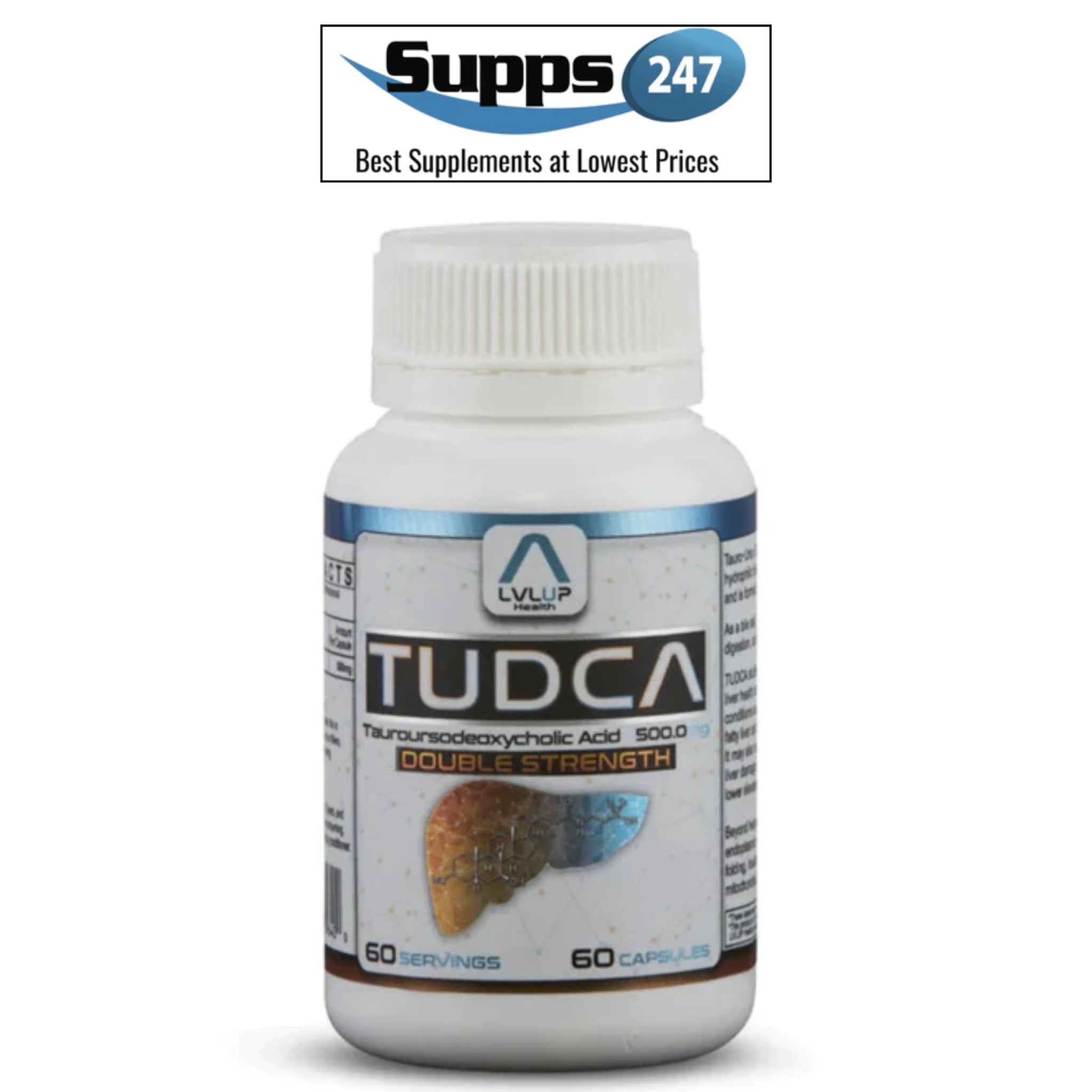 Experience Advanced Liver Support with Tudca Double Strength 500 mg by LVLUP, Available at Supps247