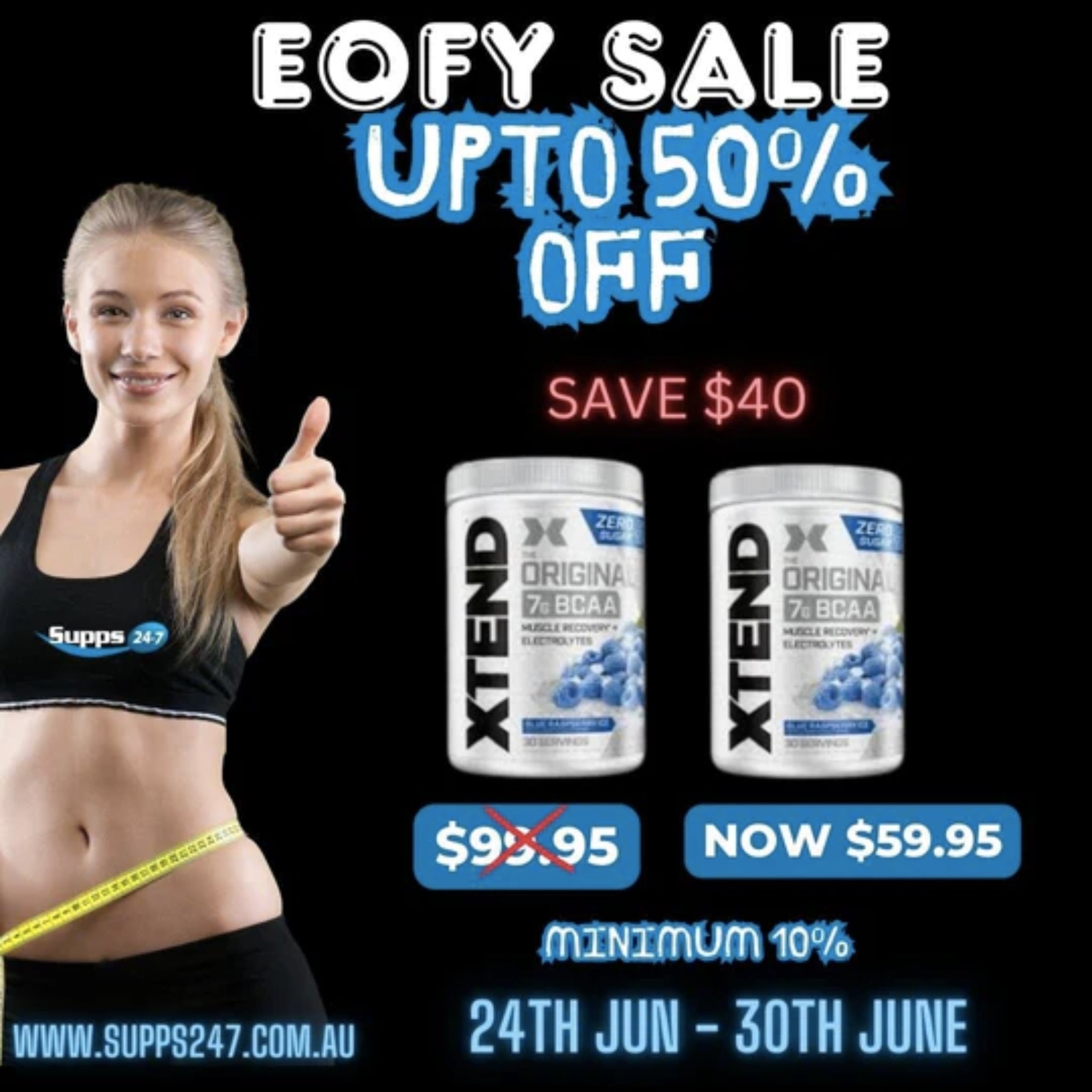 Unbeatable EOFY Sale on XTEND BCAA's Twin Pack at Supps247.