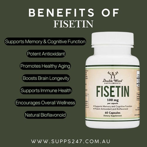 Discover the Benefits of Fisetin by Double Wood Supplements, Available at Supps247.