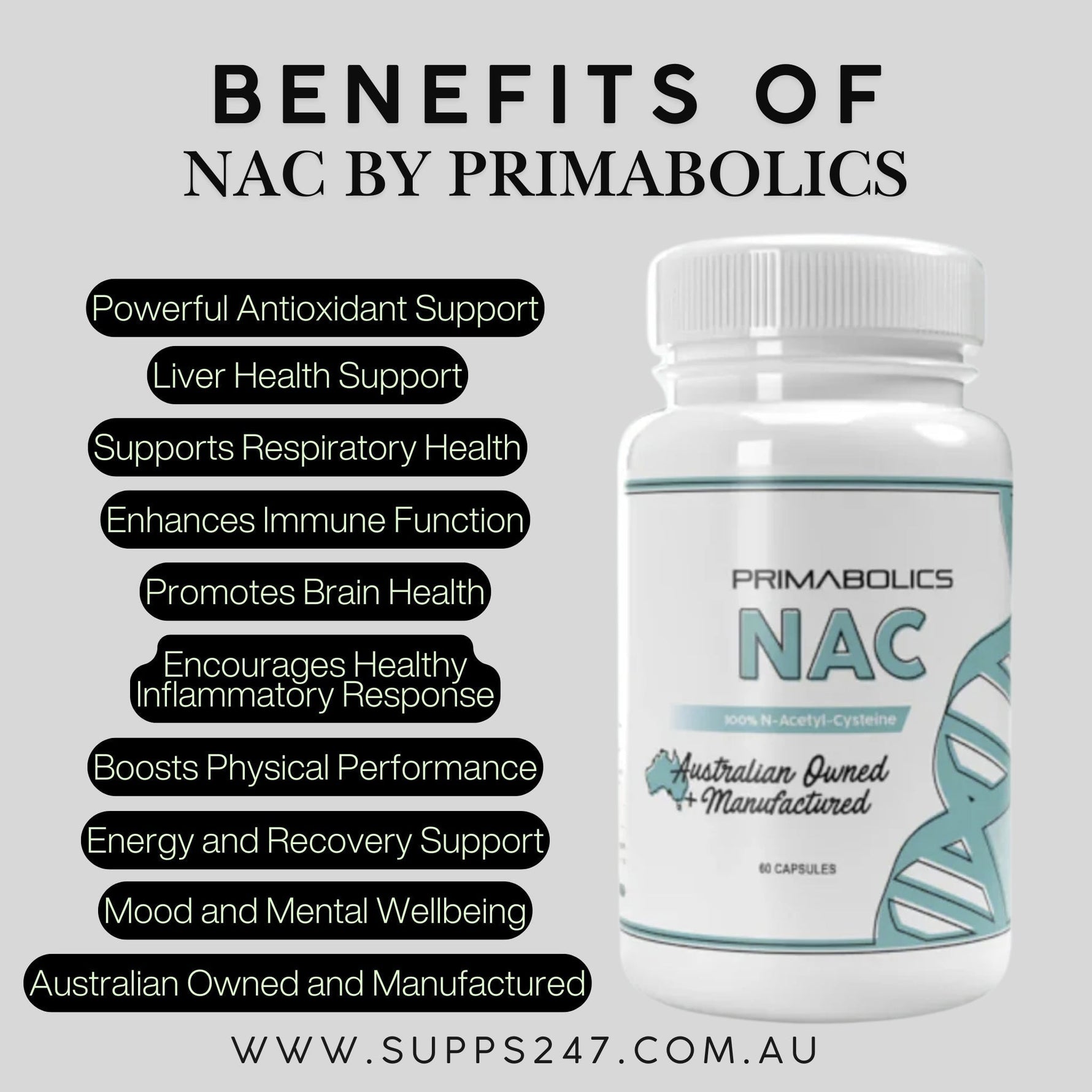 Boost Your Wellness with NAC by Primabolics.