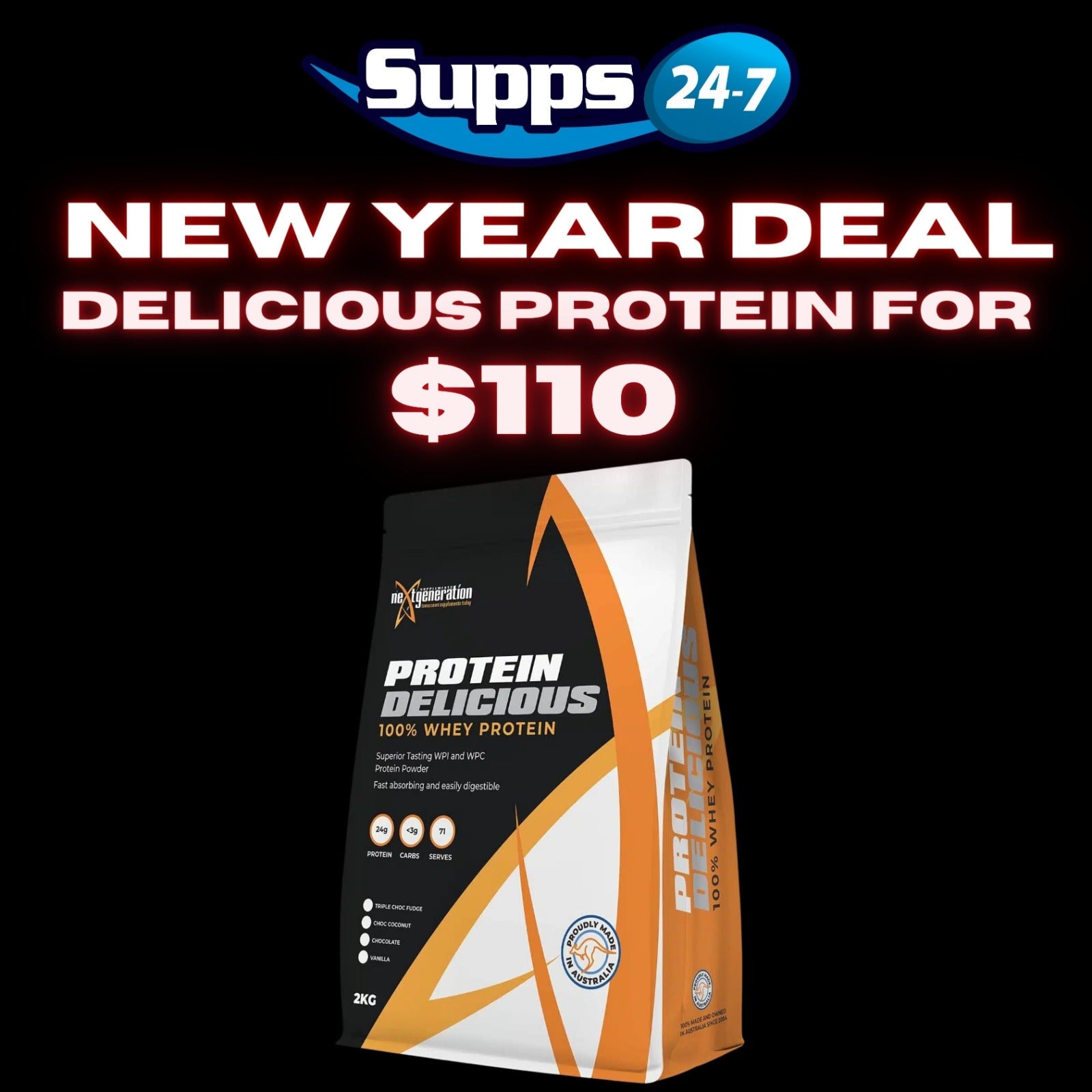 New Year Deal: Next Generation Protein Delicious for $110 at Supps247.